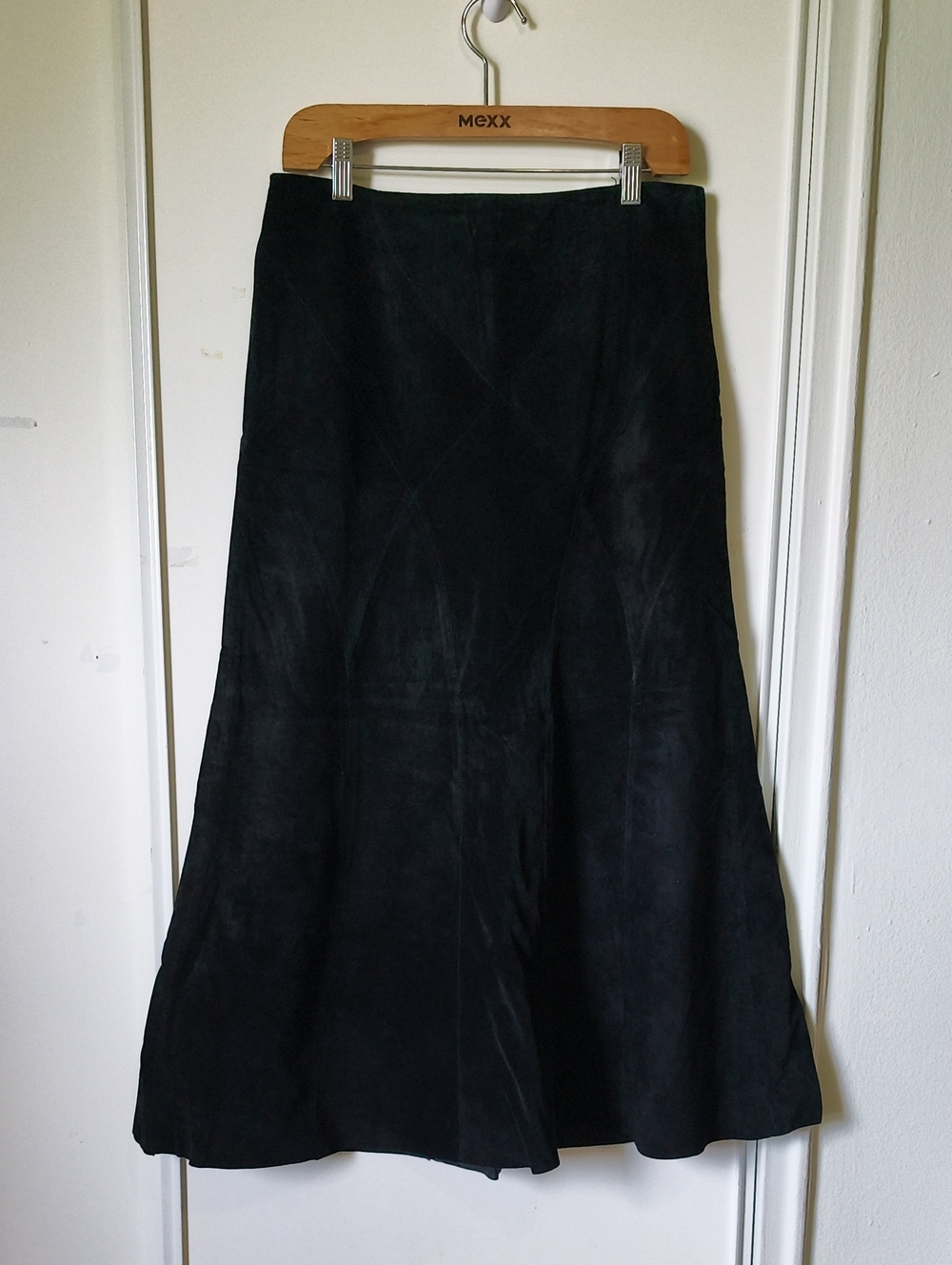 Danier Black Suede A-Line Maxi Skirt